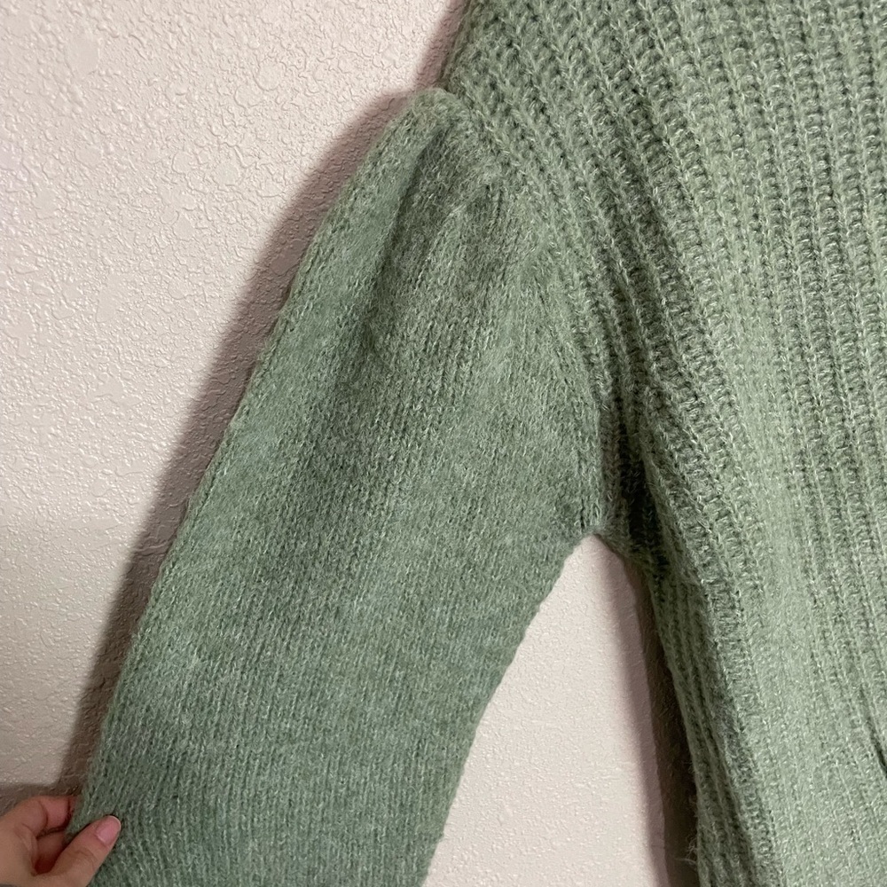 City Chic NWT Mad Knit Sage Soft Jumped Sweater S/16 - Picture 3 of 6